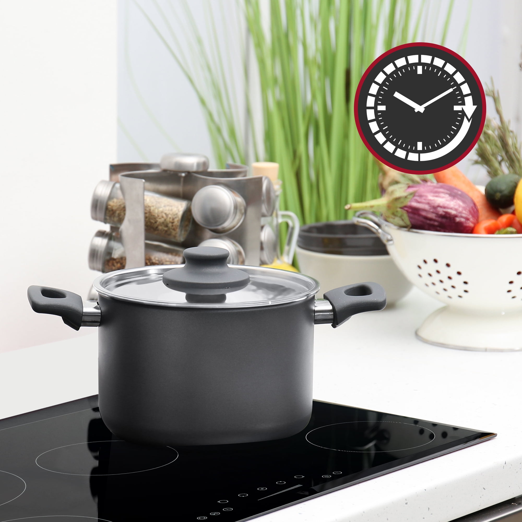 36-in 5 Elements Smooth Surface (Radiant) Black Electric Cooktop Including Dual-Ring Element and Keep Warm Element