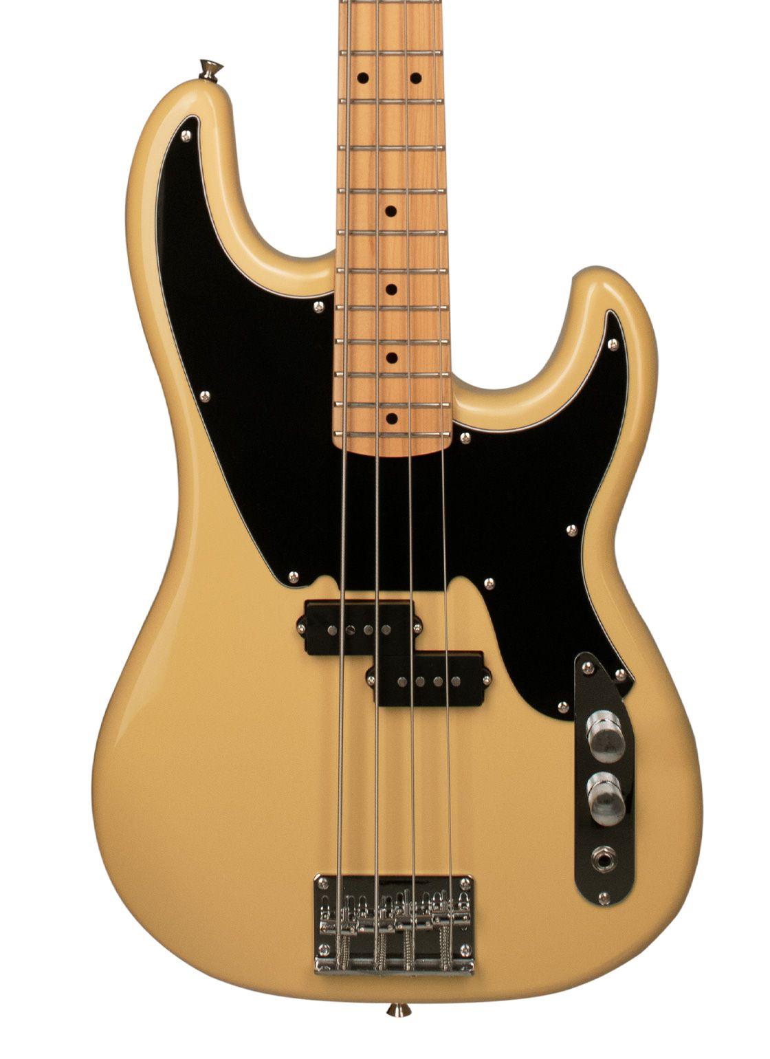 Tagima TW 66-BS-LF/BK Electric Bass Guitar - Butterscotch