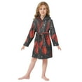 thumbnail image 2 of BZSMCE Bathrobes Belt Hooded Midnight Splendor Creative Pattern, 2 of 8