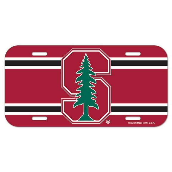 Stanford Cardinal Plastic License Plate
