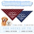thumbnail image 3 of Promoted to Big Brother Dog Bandana 2 Pack Plaid Dog Bandana Triangle Pet Dog Scarf Pregnancy Announcement Dog Bandana Gender Reveal Dog Outfit Gift for Dog Lover Owner (Blue,Red) Small, 3 of 6