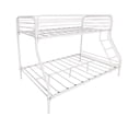 thumbnail image 3 of Aukfa Metal Twin over Full Bunk Bed with Upgraded 16" H Top Guardrail for Dorm Bedroom, White, 3 of 7