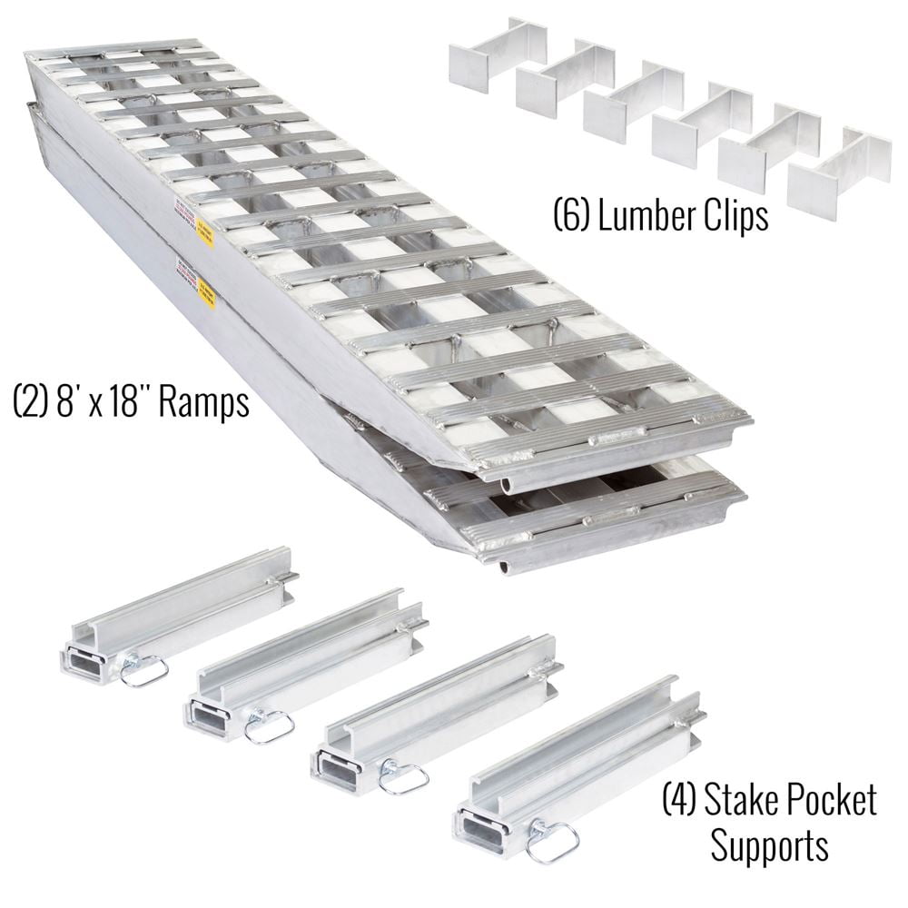 2Bunk Load Leveler Step Deck Truck Trailer 96" Ramp Kit