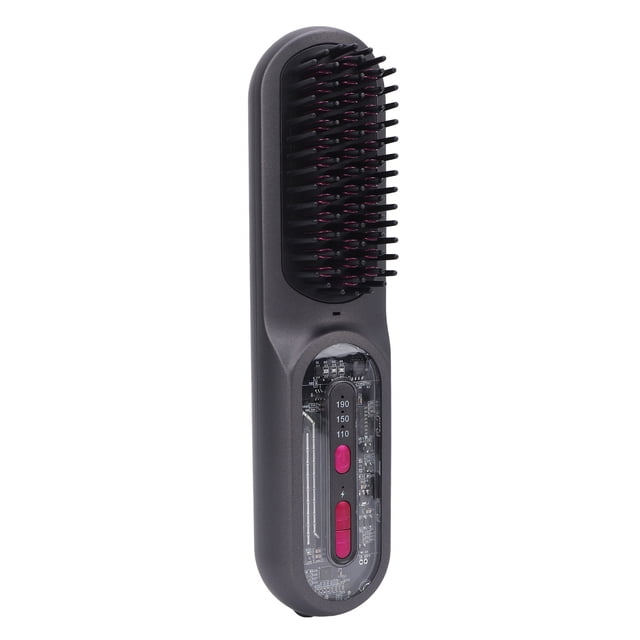 Peine Alisador De Cabello, Cepillo Alisador Calentado Con Revestimiento Cerámico, 3 Configuraciones De Calentamiento, Iónico Negativo Antiescaldaduras Inalámbrico Para Uso En