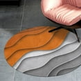 thumbnail image 4 of Ombre Orange Grey Round Carpet Circle Rug Outdoor Patio Area Rug Washable Large Area Rugs Hallway Room Decor Fitness Mats, 4 of 8