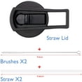 thumbnail image 2 of Wide Mouth Straw Lid Set Compatible with Hydro Flask Sports Water Bottle 1 Lid, 2 Straw, and 2 Cleaning Brushes Included, 2 of 6