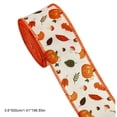 thumbnail image 3 of BBilaBu 15 Ft Fall Wired Ribbon, 2.48 Inch Wide Thanksgiving Craft Ribbon with Mini Pumpkin and Leaf Print, Wired Edges for Wreath Bows, Gift Wrapping, Garlands, Centerpieces and DIY Decor, 3 of 6