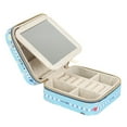 thumbnail image 4 of HDE Girl's Travel Jewelry Case Faux Leather Mini Organizer Box with Mirror Gift - Friendship Bracelet, 4 of 7