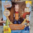 thumbnail image 2 of 2025 Figuras de acción de Disney Pixar Toy Story Woody, muñecos de personajes de sonido de película en inglés, tela de vaquero, regalo de cumpleaños para niños, 40CM, 2 of 5