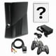 thumbnail image 1 of Microsoft Xbox 360 S 4GB Game Console Black with Bonus Game and 2 Retrofam Black Controllers (Refurbished), 1 of 5