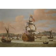 thumbnail image 3 of Jacob Knyff 24x18 Black Modern Framed Museum Art Print Titled - Charles II and James, Duke of York, on Board&nbsp;H.M.S. Triumph, with Three Royal Yachts off Dover, 3 of 5