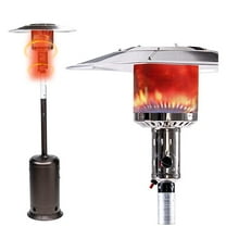 Patio heaters for outdoor use with Wheels, 47000 BTUS Propane patio heater for Backyard, Terraces, Home Garden