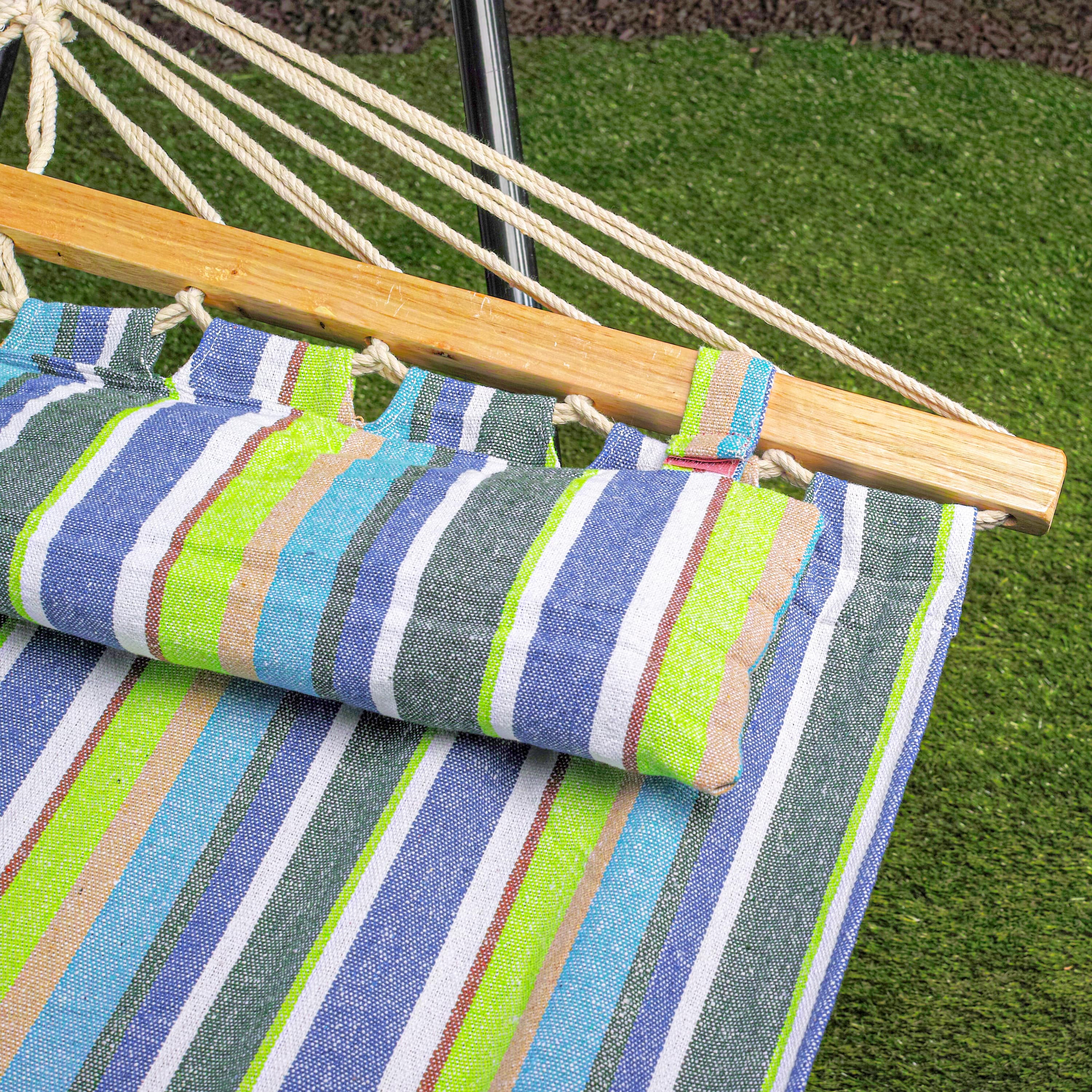Bliss Hammocks Caribbean Hammock w/ Pillow - Blue, Size 80" L x 48" W