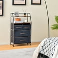 thumbnail image 4 of Costway Commode Organisateur à 4 Tiroirs Armoire de Rangement avec Étagères et Tiroirs Pliables, 4 of 10