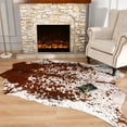 thumbnail image 7 of Easycozy Faux Cowhide Large Cow Print 4.6 x 5.2 Feet Thickened Elastic Rug for Bedroom, Living Room, Home Office, Western Decor, 7 of 7