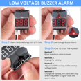 thumbnail image 4 of Probador de voltaje de batería CAMWAY, alarma de bajo voltaje para baterías 1-8S, 4 of 9