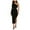 Black, variant on Herrnalise Women's Slant Neck Strapless Sexy Solid Color Dresses S-XL