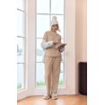 thumbnail image 4 of Ekouaer Women' 2 Piece Pajamas Fuzzy Fleece Sleepwear Set Long Sleeve Outfits 2025 Fall Loungewear, 4 of 6