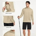 thumbnail image 4 of Stamzod Sun Protection Hoodies for Men Long Sleeve Thin Sweatshirts Breathable Lightweight Ffishing Shirts for Men with Face Mask Khaki-1 M Beige B L, 4 of 7