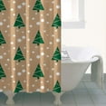 thumbnail image 4 of Brown Christmas Tree Pattern Shower Curtain 36"x72" ,Bathroom Decorative Shower Curtains Set with 12 Hooks,Modern Waterproof Washable Shower Curtain, 4 of 6