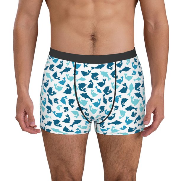Balery Cute Shark Calzoncillos bóxer para hombre, ropa interior de algodón suave y transpirable con cinturilla de nailon-X-Large