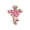 Easter Decorations - Pink, variant on Artificial Floral Cross Wreath for Christian Easter Decor, 17.7 Inch Hanging Tulip Wreath for Front Door Wall Easter Decorations, Ribbon Spring Wreath for Wedding Easter