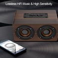 thumbnail image 3 of Madera Altavoz Bluetooth Subwoofer Radio Fm Hifi Música Reloj Alarma Estéreo Subwoofer - Grano Marrón Speravity EL007459-00, 3 of 6