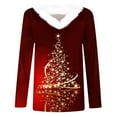thumbnail image 4 of Womens Clothing 2025 Christmas Tops for Women Dressy,Christmas Long Sleeve Tops for Women - Festive Styles,Christmas Tops for Women - Red XL, 4 of 5