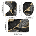 thumbnail image 5 of Black & Gold Marble 3-Piece Bath Rug Set, Non-Slip Polyester Bathroom Mats, Luxury Washable Low-Pile Rugs with Toilet Lid Cover & U-Shaped Mat for Modern Bathroom Decor, 5 of 5
