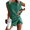 Dark green + pure cotton, variant on Women Cotton Sleeveless Top and Mini Skirt Set Summer 2026 Solid Casual Outfit S-XL