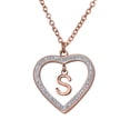 thumbnail image 1 of Collar de Mujer Corazón con Inciales LuckyLy, Modelo Adina rosa UNITALLA, 1 of 7