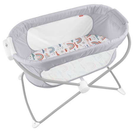 Fisher-Price Soothing View Bassinet Rainbow Showers Portable Cradle