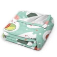 thumbnail image 2 of Kll Fleece Blanket Plush Throw Blanket Kawaii Sushi,Soft Fuzzy Cozy Flannel Blanket For Couch Sofa Bed.(60"X50"), 2 of 9