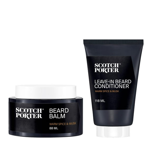 Scotch Porter Conditioning Beard Balm &amp; Leave-In Conditioner Bundle &amp;acirc;&amp;#128;&amp;#147; Smooth, Shape, Moisturize &amp; Hydrate while Encouraging Growth for