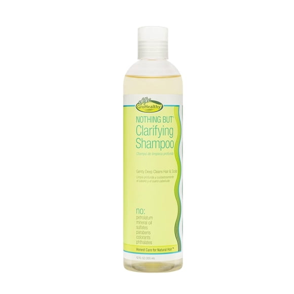 Nada más que champú clarificante desintoxicante sin sulfato para cabello natural – Champú para el cabello – Elimina la acumulación – 12 oz – Paquete de 1