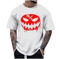 thumbnail image 1 of Blusas y camisas de manga corta y cuello redondo para hombre. Blusas/camisetas de manga corta con cuello redondo y estampado de Halloween para hombre. Blusa para hombre., 1 of 4