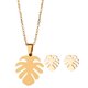 thumbnail image 1 of 1 juego Monstera Collar Pendiente Moda Monstera Pendiente Premium Collar, 1 of 5