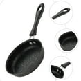 thumbnail image 3 of IBASETOY Black Stainless Steel Nonstick Omelette Pan with Comfortable Handle for Home and Restaurant Cooking, 3 of 8