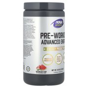 NOW Foods Sports, Pre-Workout Advanced Energy, Watermelon, 21.16 oz (600 g)