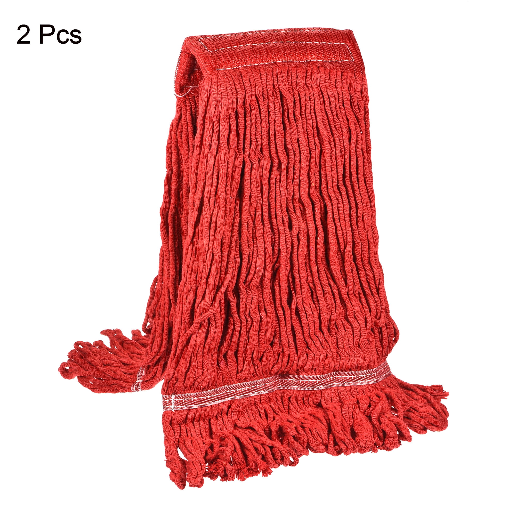 Unique Bargains Commercial Mop Heads Replacement Made Of Cotton Yarn Red