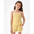 thumbnail image 4 of Jolyshlid Girls Summer Clothes 8 Piece Outfit Set for Kids, Cami Tank Tops and Shorts Matching Sets, Breathable Casual Beach Wear,Pink Yellow Purple Red,9Years, 4 of 9