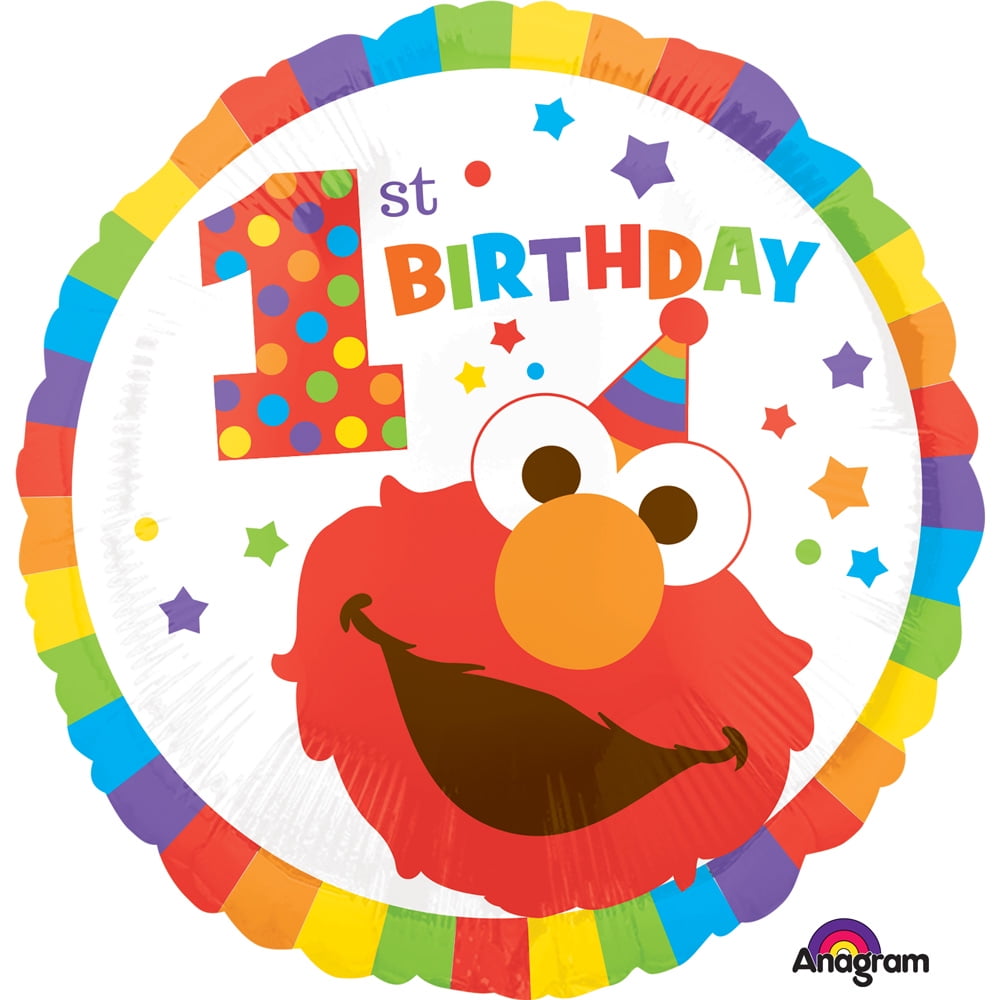 sesame street 1st birthday 17' balloon (each)