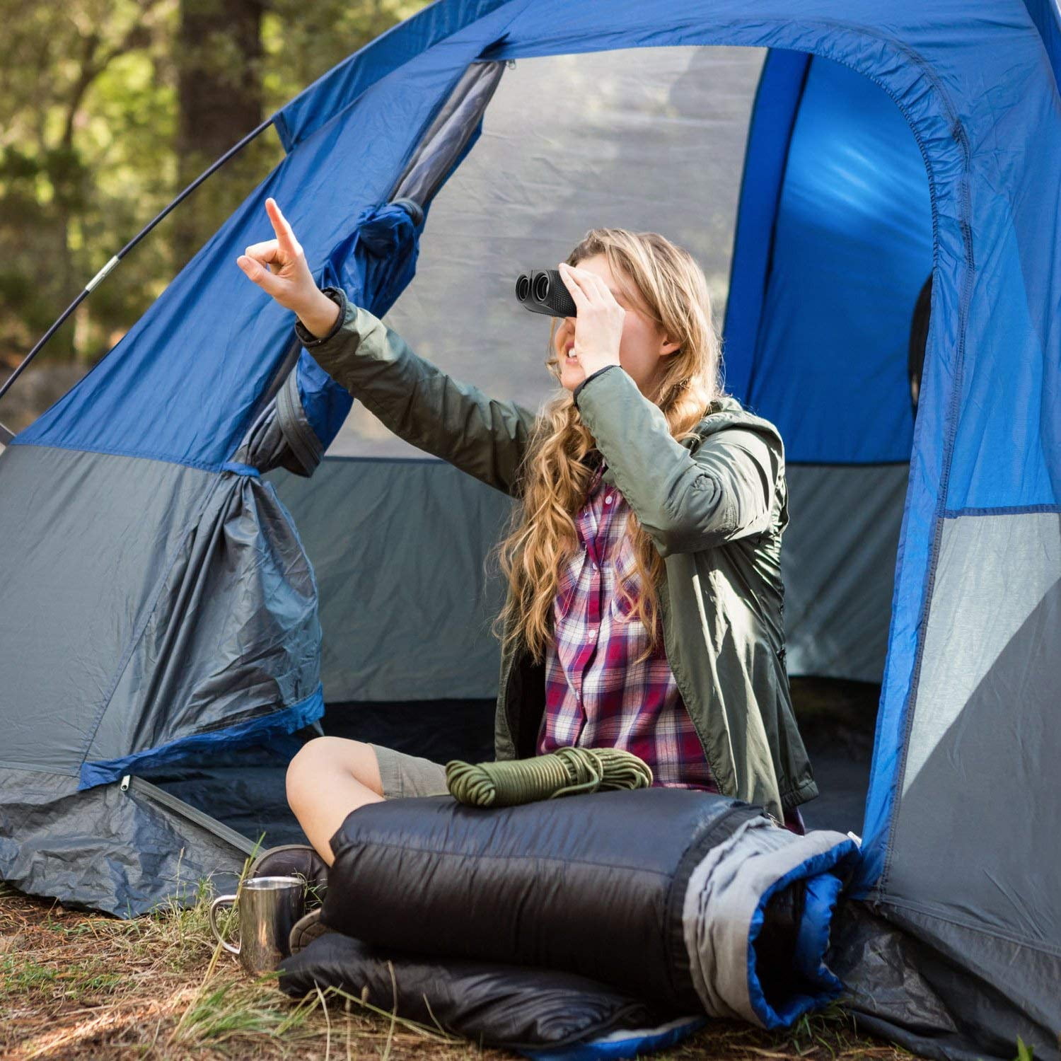 SkyGenius 10x25 Binoculars BAK4 Roof Prism for Adults Kids Bird Watching Travel Camping