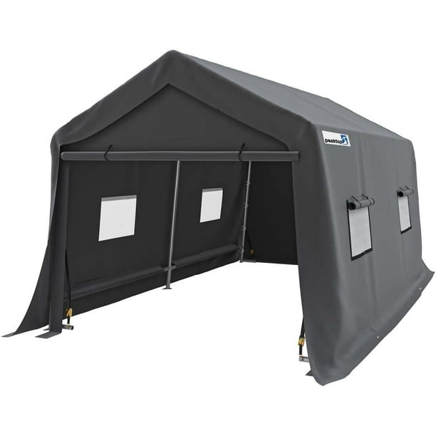 PEAKTOP OUTDOOR 8X14ft Heavy Duty Carport Storage shelter&Outdoor