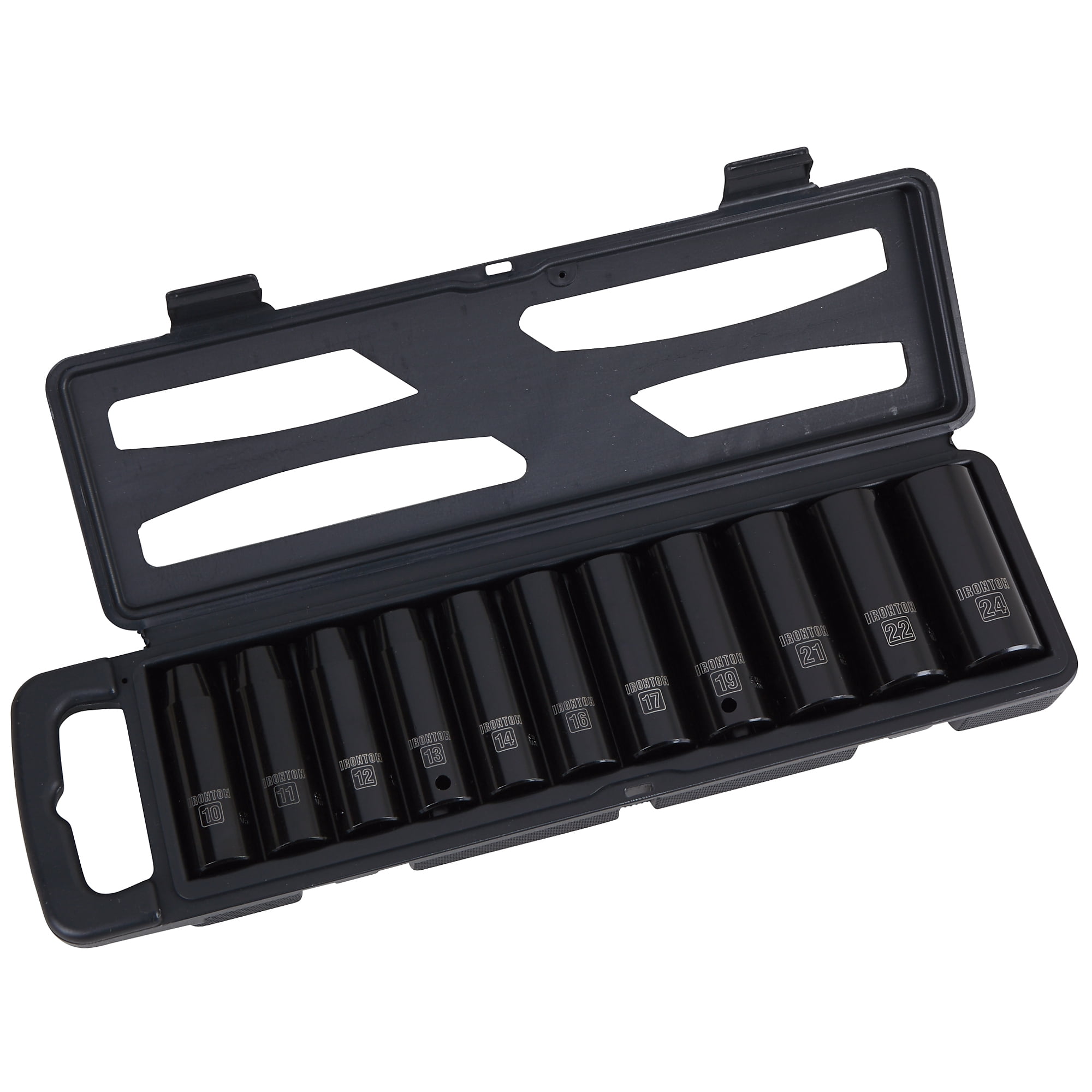 Ironton Deep Impact Socket Set, 11-Pc., 1/2in. Drive, Metric