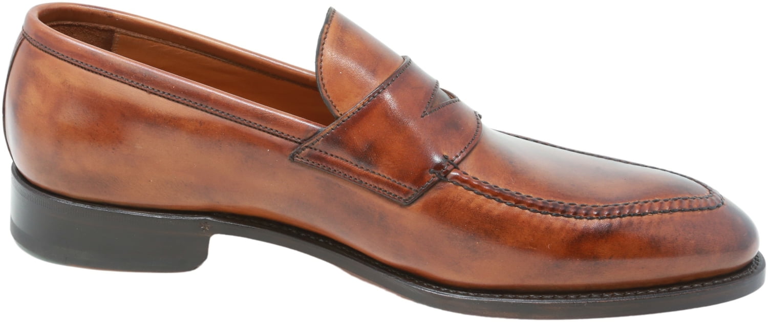 Bontoni principe leather slip-on loafers - Brown