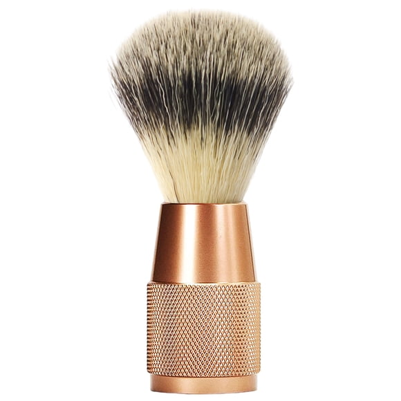 Miangastore Nylon Beard Brush for Men with Soft Bristles Golden Aluminum Alloy 3.5 inch