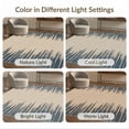 thumbnail image 7 of ODIKA 4'x6' Navy Beige Geometric Striped Contemporary Washable Area Rug Modern Abstract Pattern with Horizontal Stain Resistant, Low Pile, Easy Care for Dorm Room, Small Living, 7 of 7