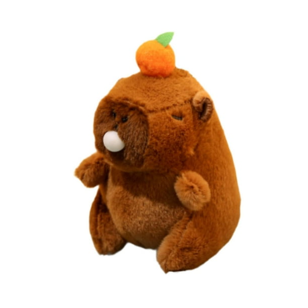 Capybara Plush Keychain - Cute Blow Bubble & Sound Capybara Keychain Plush Toy, Brown, One Size