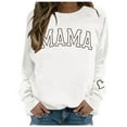 thumbnail image 2 of Women's Sweatshirts 2025 Mama Sweatshirt Long Sleeve Crewneck Graphic Casual Pullover Tops Sweatshirt for Women, 2 of 6